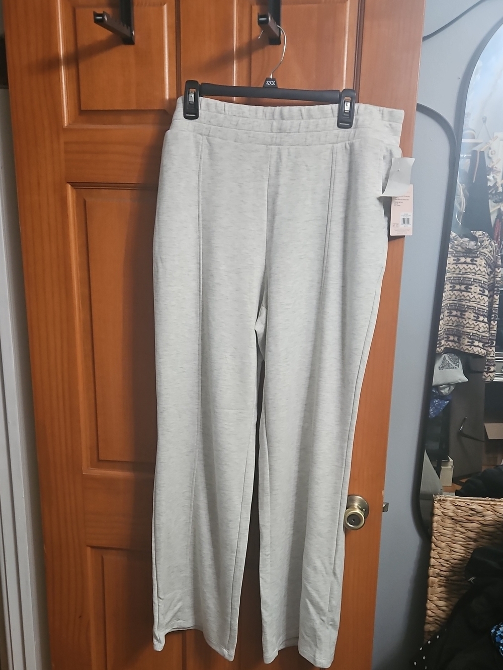 Danskin Silver Heather Scuba Flare Pants